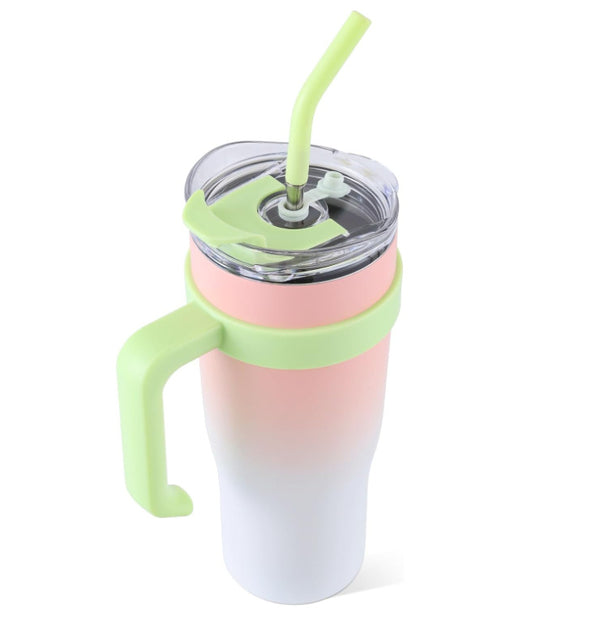 Ochapa 40 Oz Tumbler With Handle Straw Lid Insulated Vacuum Stainless Steel Travel Tapered Mug