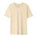 Light luxury 50 cool Xinjiang long cashmere pure cotton pima three needles ice silk all white T horse cotton men's short sleeve T-shirt