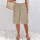 Women's pocket casual five-inch shorts for women