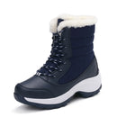 Women's Winter fleece snow mid-tube Martin outdoor high-top snow boots