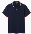 High version embroidered contrasting couples casual short-sleeved POLO shirt