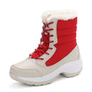 Women's Winter fleece snow mid-tube Martin outdoor high-top snow boots