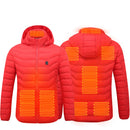 Men Heated Puffer Electric Jacket Coat Insulated Hood Windbreaker 9Heat Zones