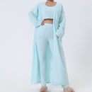 Cozy Pajama Set, 3 Piece Lounge Set, Cute Loungewear, Warm Suit, Matching Lounge Set, Women Winter Dress