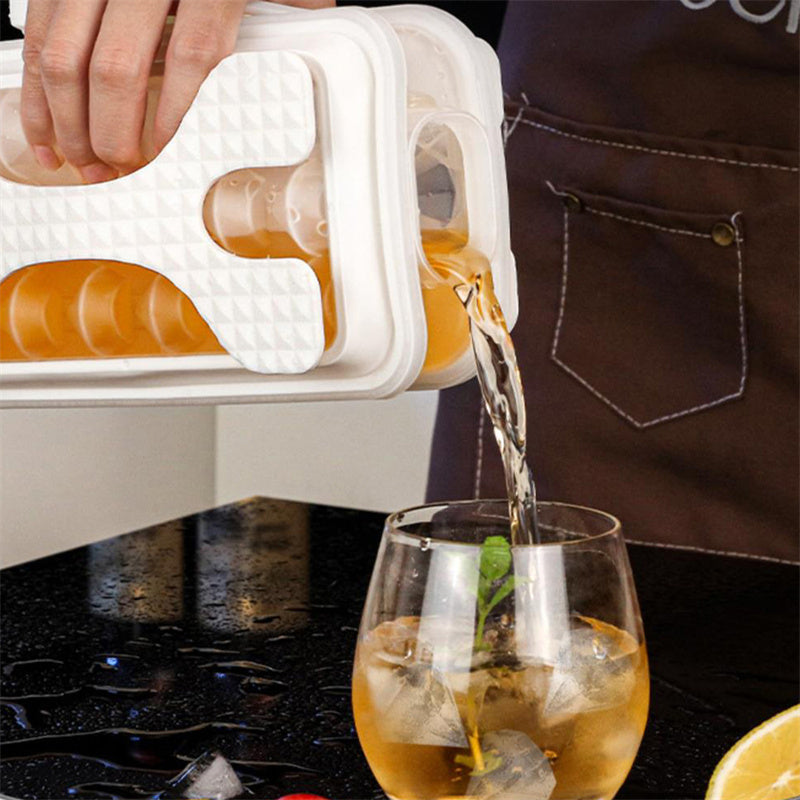 2in1 Portable Silicone Ice Ball Mold Ice Maker Water Bottle Ice Cube Kitchen Gadgets