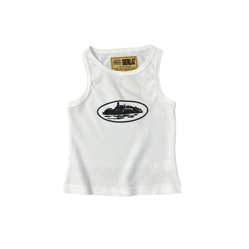 Basic printed vest street beauty sports casual men's and women's tops