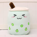 Cute Fruit Drink Plush Stuffed Soft Strawberry Milk Tea Plush Boba Tea Cup Toy Bubble Tea Pillow Cushion