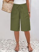 Women's pocket casual five-inch shorts for women