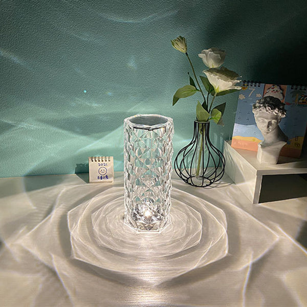 Nordic Crystal USB Table Lamps Touch Dimming Atmosphere Diamond Night Ligh