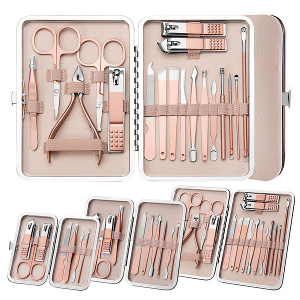 Professional Scissors Nail Clippers Ear Spoon Dead Skin Pliers Nail Cutting Pedicure Knife Trimmers Set