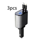 Metal Car Charger 100W Super Fast Charging Cigarette Lighter USB And TYPE-C Adapter