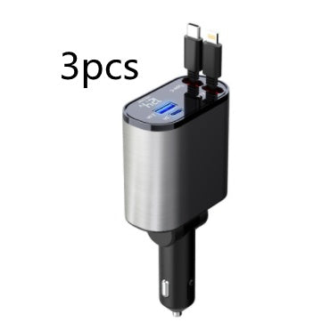 Metal Car Charger 100W Super Fast Charging Cigarette Lighter USB And TYPE-C Adapter
