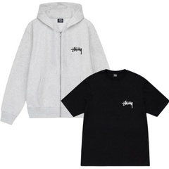 Zip-up hoodie and T-shirt combination