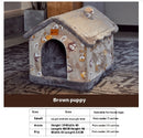 Foldable Dog Cat Pet Bed House Villa Sleep Kennel Removable Nest Warm Encloser