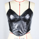 Foreign trade sexy leather strap vest hot girls temptation slim wild chest wrap