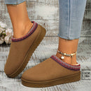 Autumn and winter lace national fashion snow boots large size women's shoes thick cotton shoes