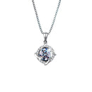 One-carat moissanite silver jewelry necklaces