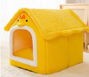Foldable Dog Cat Pet Bed House Villa Sleep Kennel Removable Nest Warm Encloser