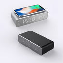 LED Electric Alarm Clock With Wireless Charger Desktop Digital Despertador Thermometer