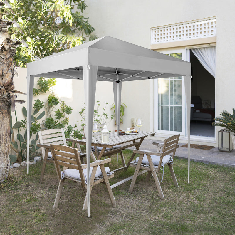 6.5x6.5ft White, No Surrounding Cloth, Folding Shed Oxford Cloth Sprayed Iron Pipe Portable