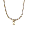 Ladies Custom-made English letter pendant claw diamond necklace