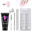 Painless Extension Nail Art Without Paper Holder Quick Model Painless Crystal Gel Set