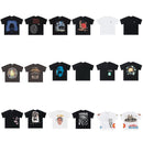 Classic foam print co-branded men's and women's round neck short-sleeved T-shirt