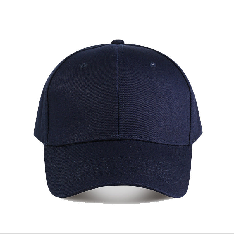 High-end pure cotton six-piece hardtop baseball cap for men and women with printed words and embroidery