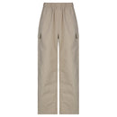 Summer European and American Spice Girls street side stitching matching color low waist straight tube casual woven pants