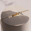 Personalized English letter Custom stainless steel name DIY pearl chain  pendants