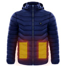 Men Heated Puffer Electric Jacket Coat Insulated Hood Windbreaker 9Heat Zones