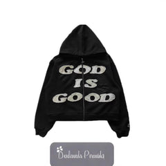 Men's Station single top letter print outdoor loose hoodie
