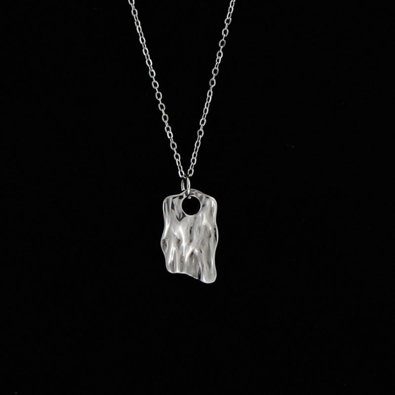 Original design, light luxury stainless steel 18K gold-plated necklace, niche high-end geometric shape