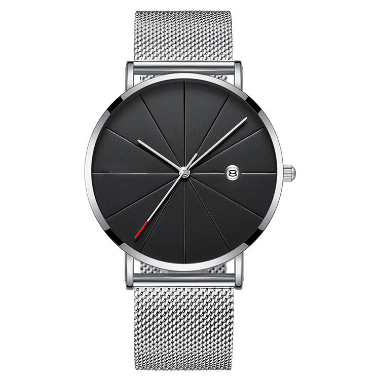 Simple calendar male creative waterproof quartz watch