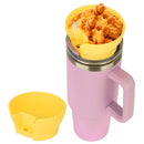 Popcorn Snack Cup Lid Straw