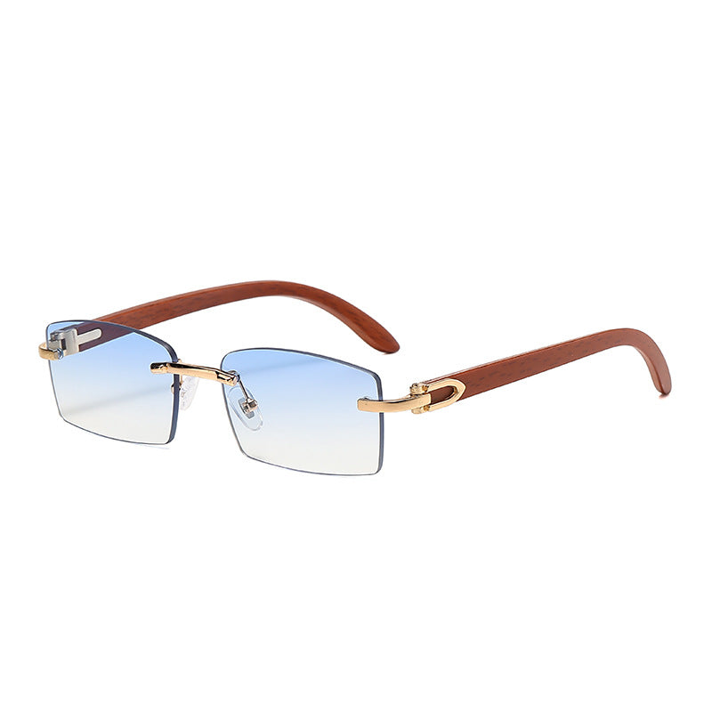 Jett frameless metal hinged wood grain mirror legs outdoor sun protection sunglasses