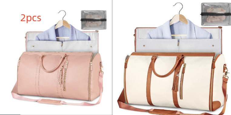 Large Capacity Travel Duffle Bag Women's Handbag Folding Suit Waterproof Bag