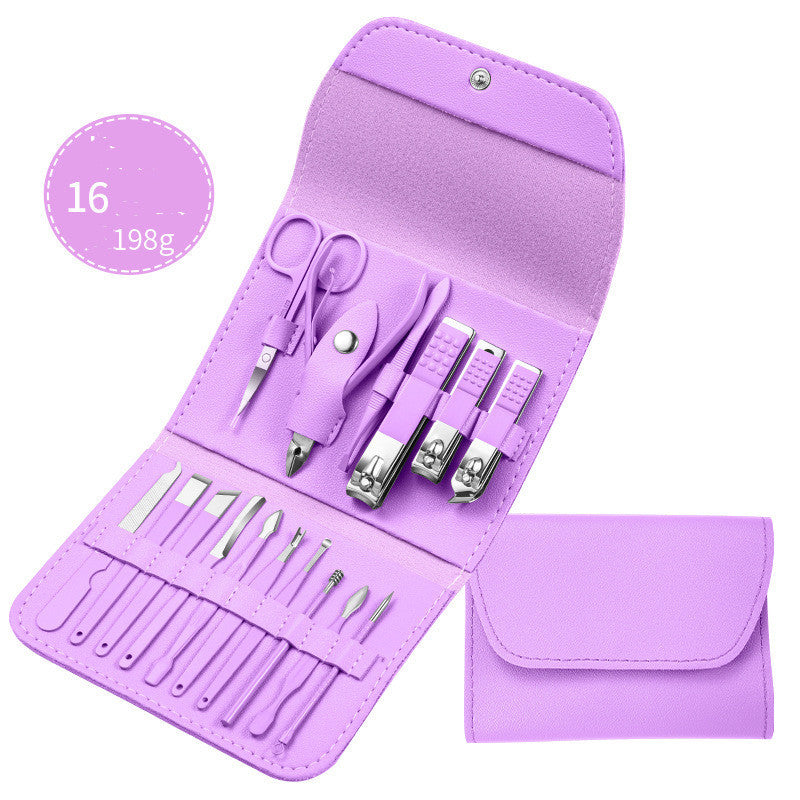 Professional Scissors Nail Clippers Ear Spoon Dead Skin Pliers Nail Cutting Pedicure Knife Trimmers Set