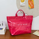 Paper letter tote bag, transparent large-capacity handbag, women's bag