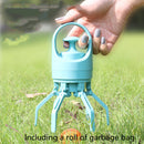 Portable Lightweight Dog Pooper Scooper With Built-in Poop Bag Dispenser Eight-claw Shovel