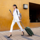 Vertical Pattern Two-piece Set 20 Inch Expandable With 14 Inch Suitcase