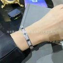 K Family Fine thick-plated 18K gold, wide version, narrow version, full diamond, six diamonds bracelet,