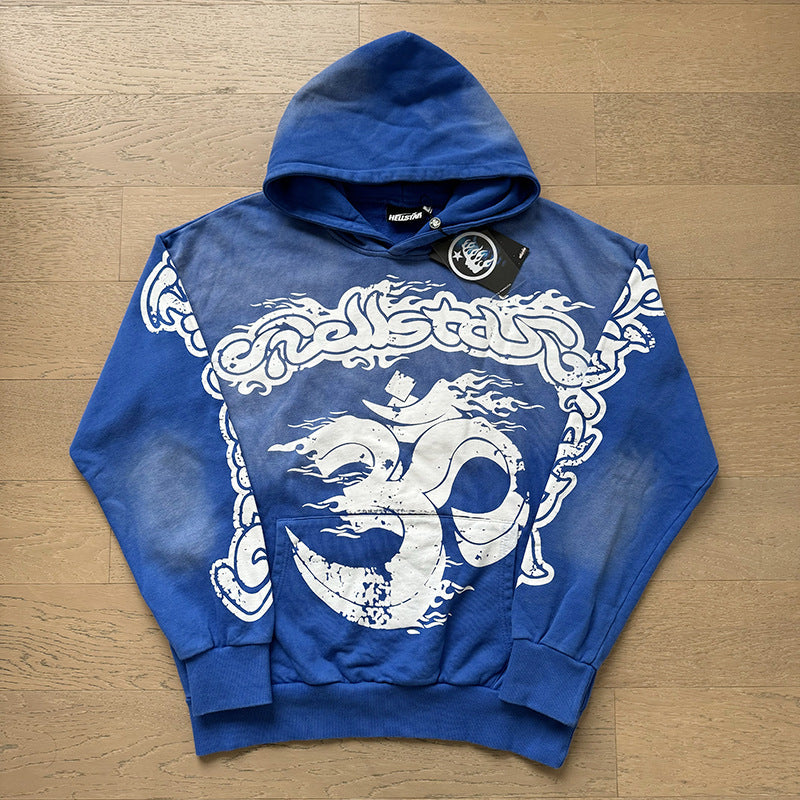 American Men's fashion hooded loose hoodie street casual coat