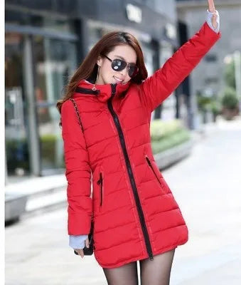 Women's Waterproof Winter Fashion Warm Jacket Thick Long Overcoat