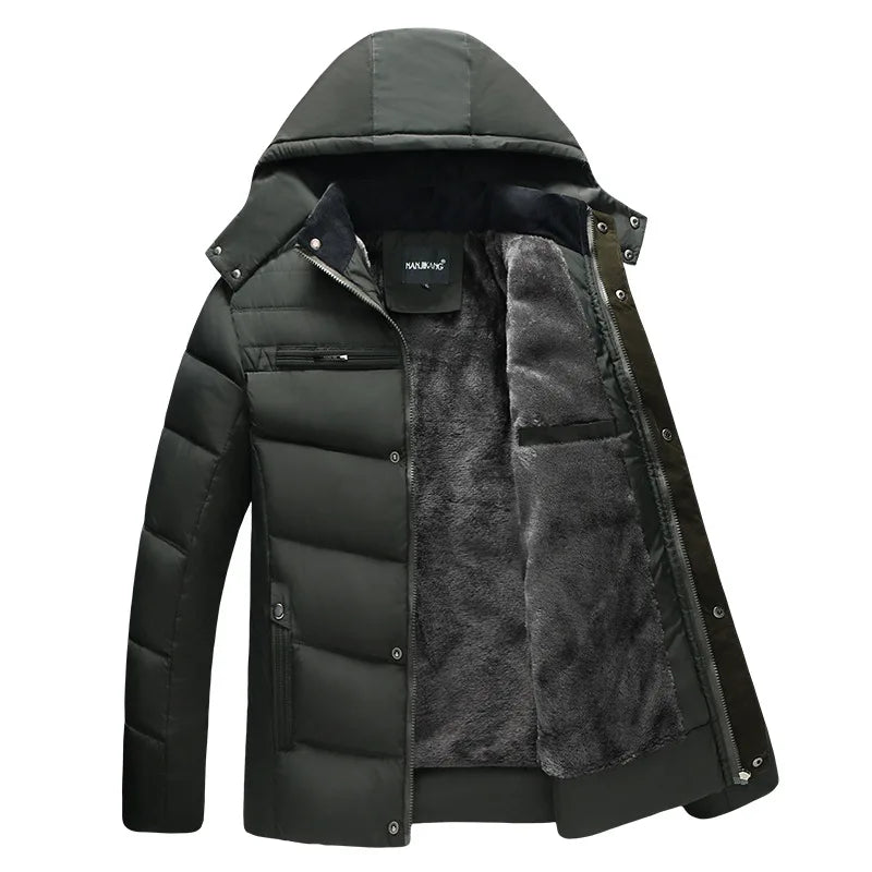 Men's Coats Winter Jacket  Thicken Hooded Waterproof Outwear