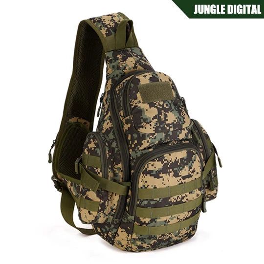 Tactical Sling Bag 14" Laptop Waterproof Molle Travel Backpack Camping Hiking Hunting Sport Sports Bags Rucksack 20-35L