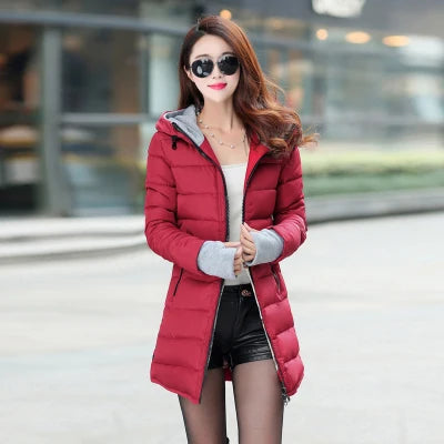 Women's Waterproof Winter Fashion Warm Jacket Thick Long Overcoat