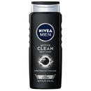 NIVEA MEN DEEP Active Clean Charcoal Body Wash, 16.9 Fl Oz Bottle