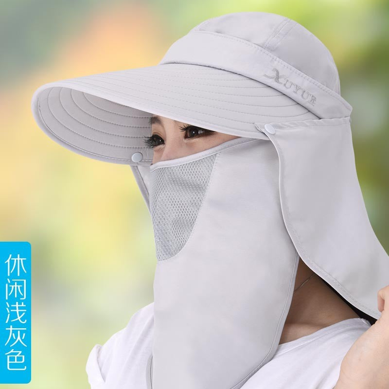 Sun protection hat women's summer face protection sun hat cover face anti-ultraviolet sun hat