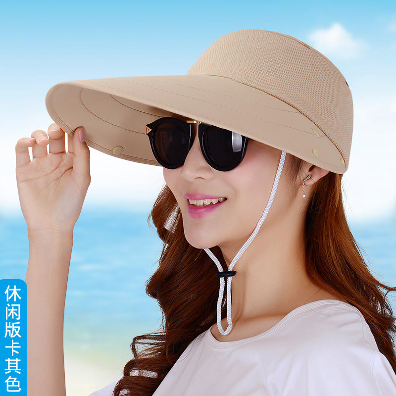 Sun protection hat women's summer face protection sun hat cover face anti-ultraviolet sun hat